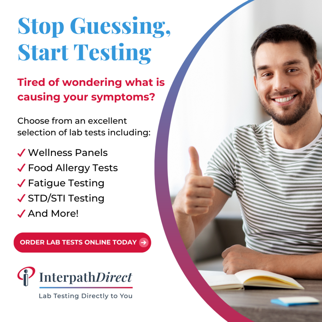 InterpathDirect Stop Guessing Start Testing, man at desk with thumbs up