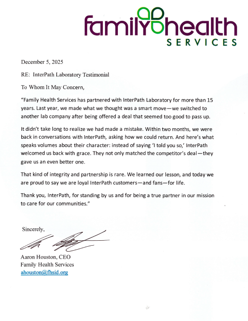 Family Health Services recommends Interpath